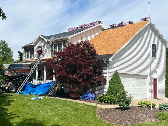 Multiple-Roofing-Options-in-Lakewood-700x525-1 Residential Roof Being Replaced